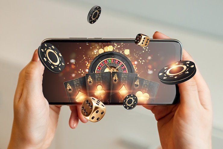 Mobile user enjoying sports betting and casino games on jillibb platform